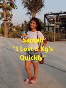 samah our personal training client lost 5kgs